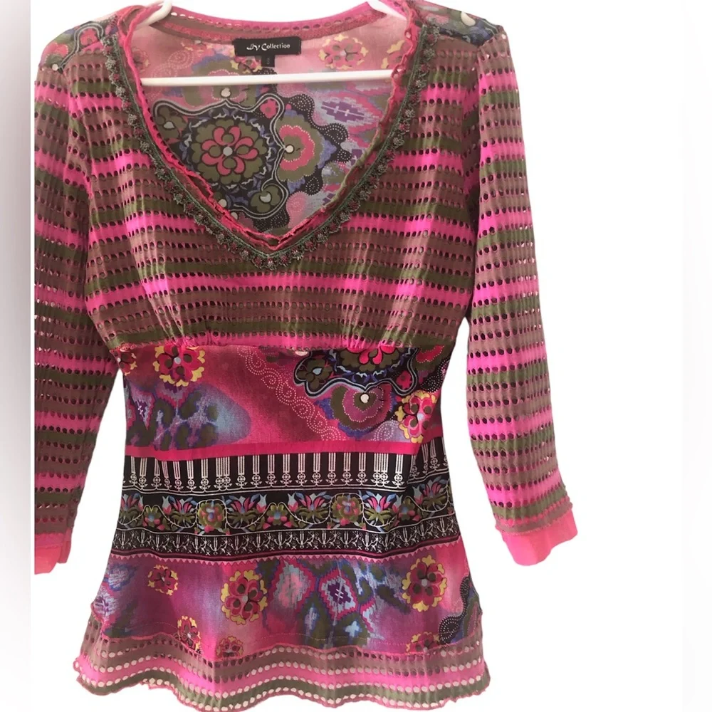 Liv Collection knit Blouse size small - Picture 2 of 7